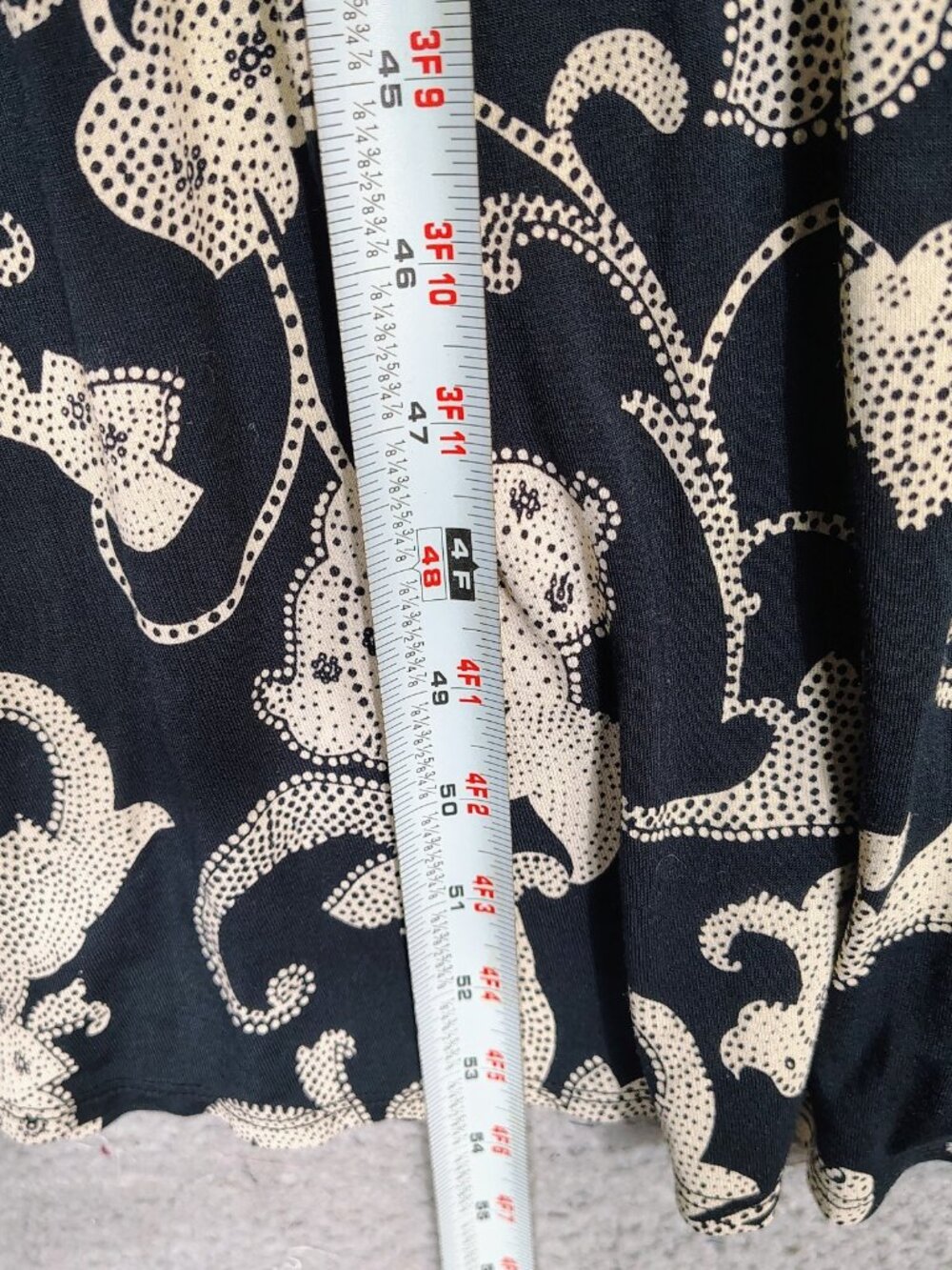 Moulinette Soeurs By Anthropologie Maxi Dress Women S Black Cream Floral Jersey - Picture 6 of 11